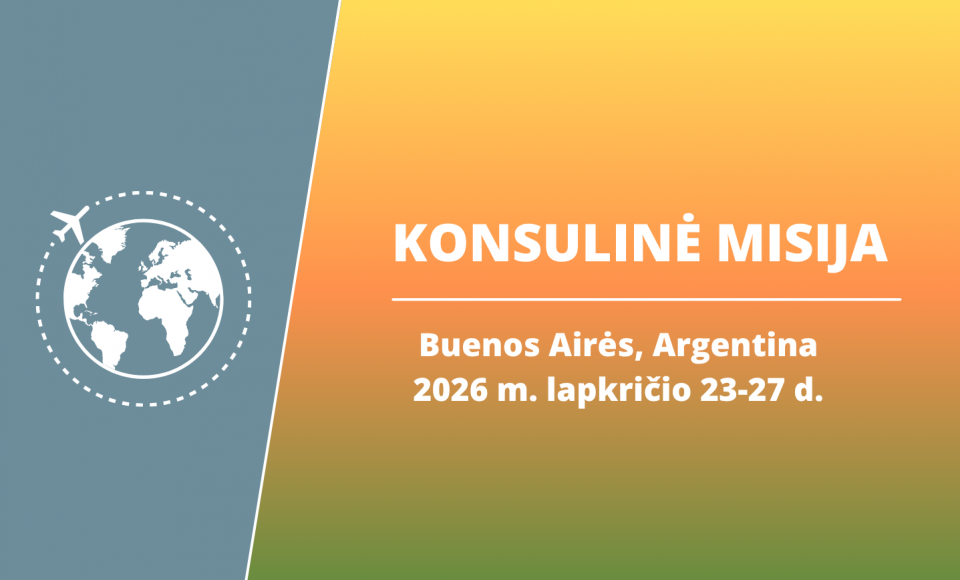 Lapkričio 23- 27 d. Lietuvos pareigūnai dirbs Buenos Airėse
